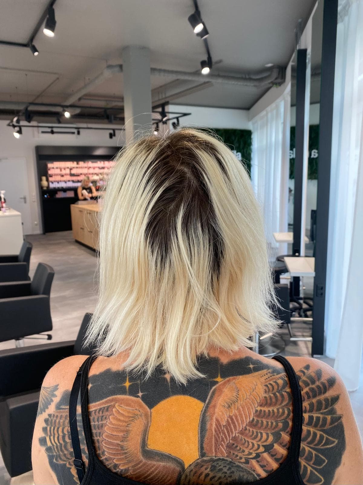 Globalblondierung – Vorher